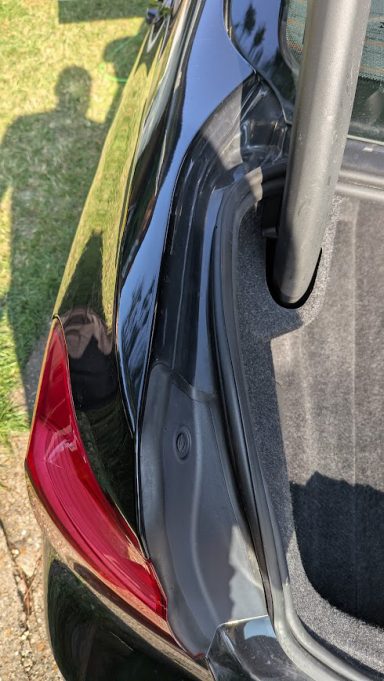 Clean boot shut of a BMW 3 Series in Stilton, Peterborough after detailing, with all dirt and debris removed.