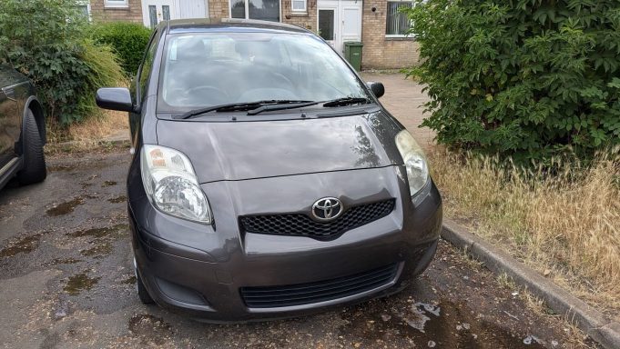 Toyota Yaris in Wisbech, Cambridgeshire after exterior car detailing, with paintwork cleaned and gloss restored.