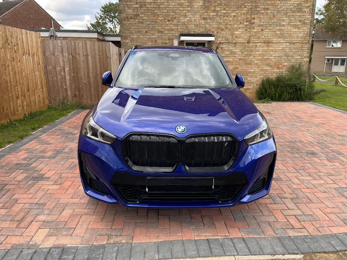 BMW iX1 protected with ceramic wax after its detail in Peterborough.