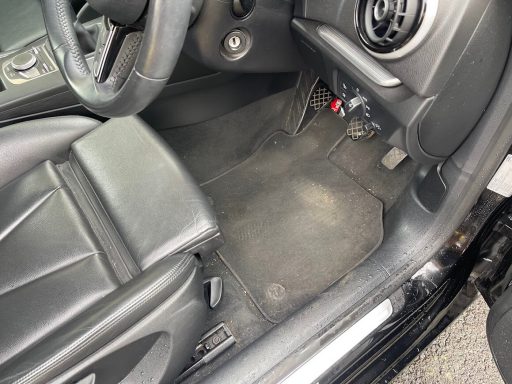 Audi A3 Interior Before Detail - Yaxley Audi A3 Cabriolet driver footwell before interior detailing in Yaxley, Peterborough.