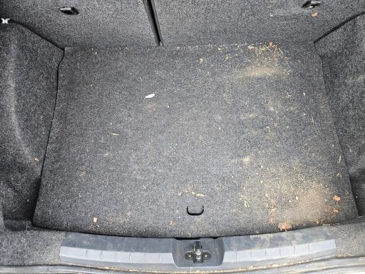 SEAT Ibiza boot before deep interior cleaning, extraction and pet hair removal
