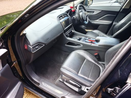 Jaguar F-Pace Passenger Footwell After Detail - Stamford Jaguar F-Pace passenger footwell after interior detailing in Stamford, Lincolnshire.