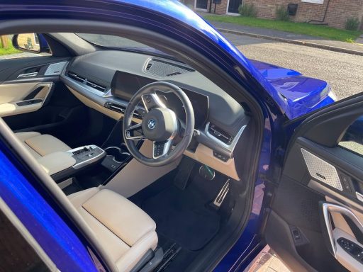 BMW iX1 interior after detailing and extraction cleaning in Wittering, Peterborough