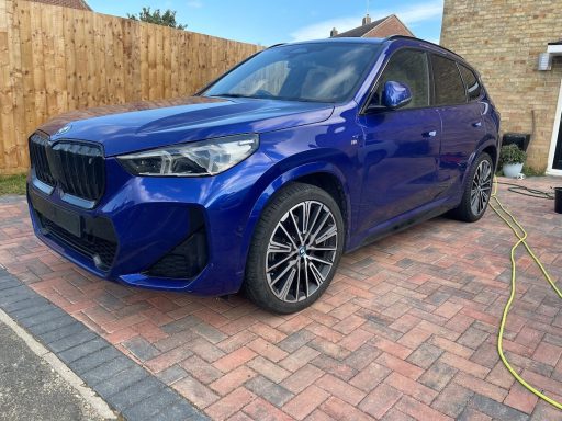 BMW X1 Before Exterior Reset Blue BMW X1 before a full exterior detail in Peterborough.